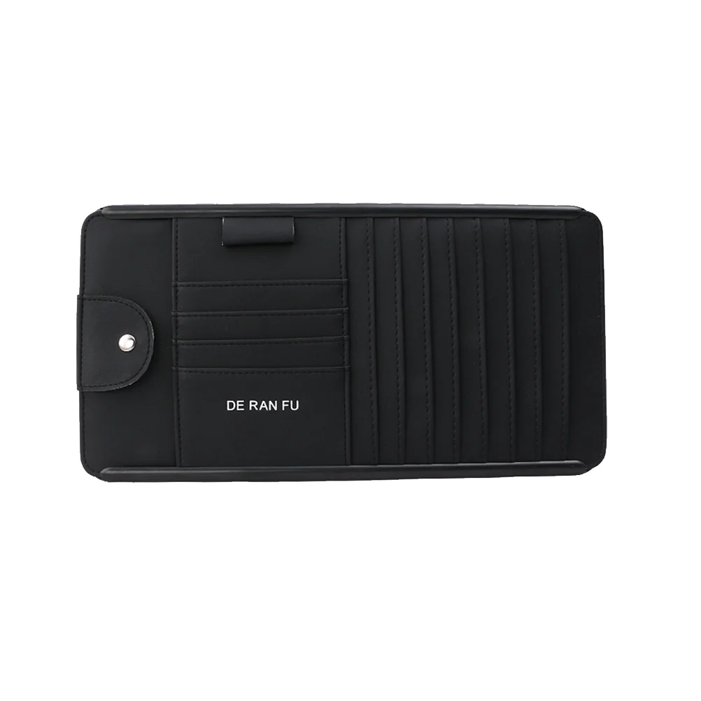 

Multifunction Holder Sunglasses Folder Storage Bag Wallet Fashion Car Organizer Clip (Black)