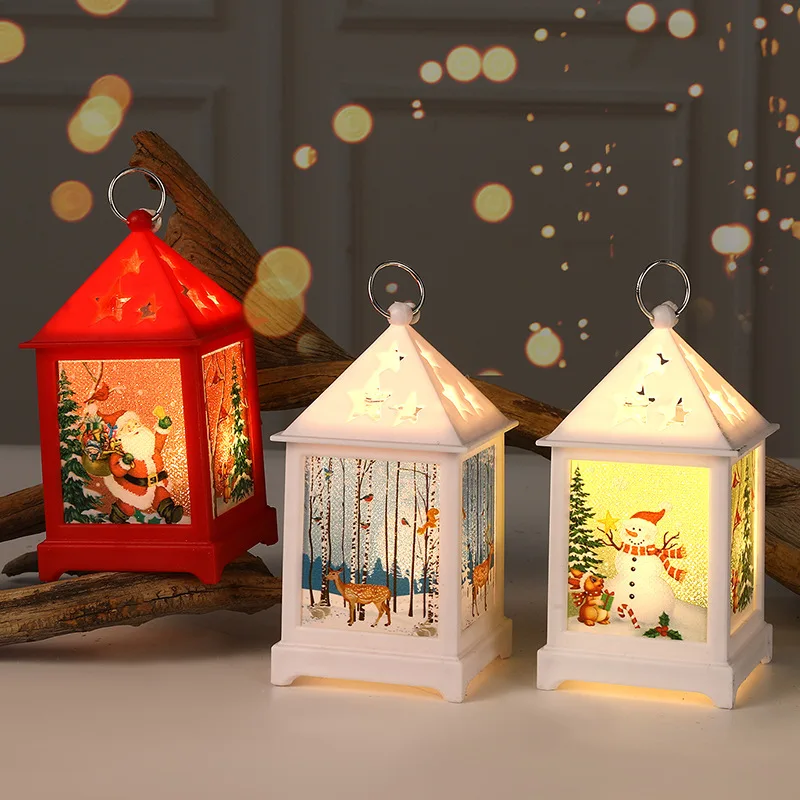 

Christmas Home Decoration LED Wind Lantern New Year Light Christmas Tree Ornaments Noel 2022 Xmas Kids Gifts Navidad Room Decor