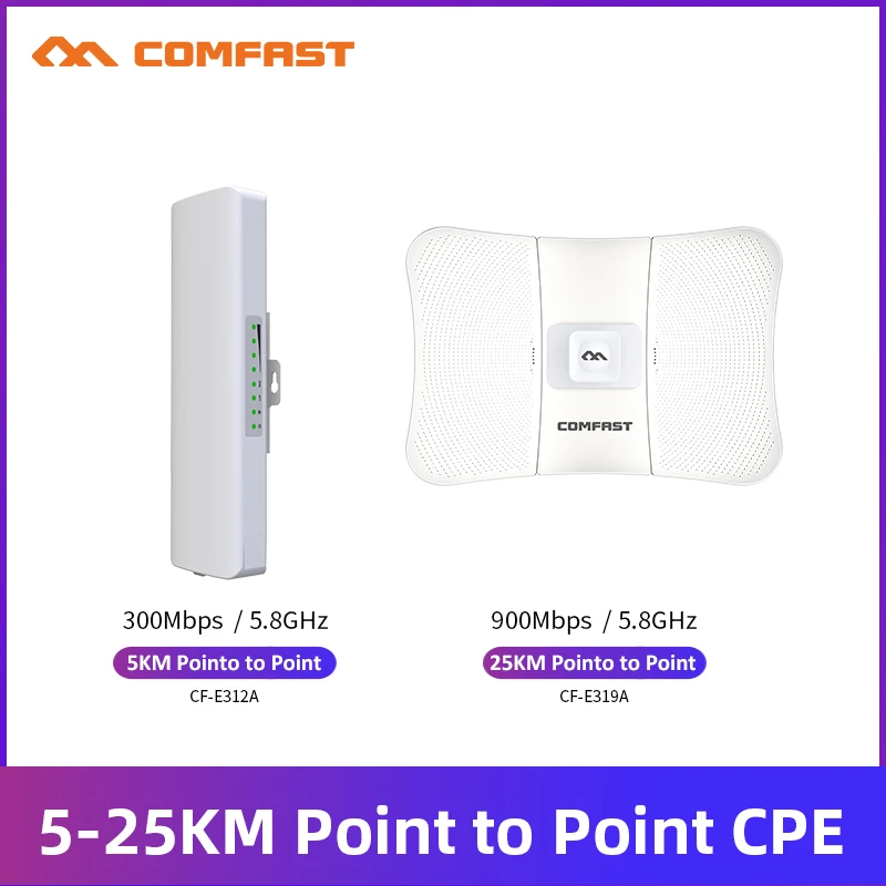 5-25KM 5GHz Outdoor Wireless Bridge Long Distance Wi-Fi CPE Access Point Wifi Signal Amplifier Antenna Nanostation Extender AP