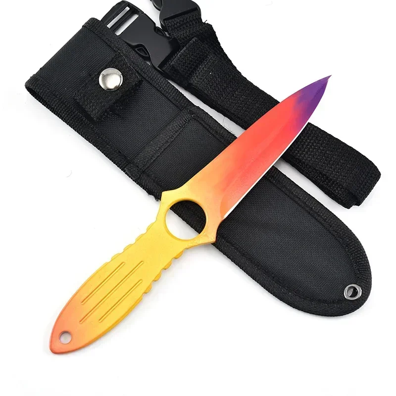 Steel Fixed Blade CSGO Game Military Tactical Knife Camping Hunting Fishing Outdoor Leggings Self-Defense Straight