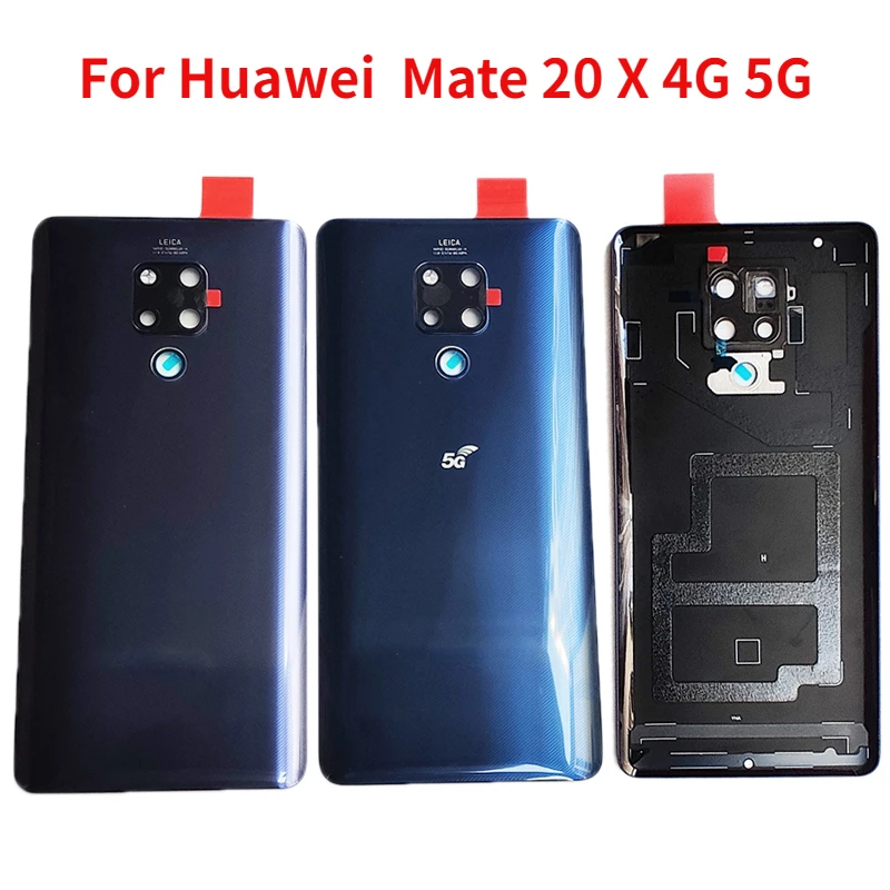 Новинка, оригинальное заднее стекло для Huawei Mate 20X, 4G, Φ N29, задняя крышка батарейного отсека, задний корпус с объективом камеры