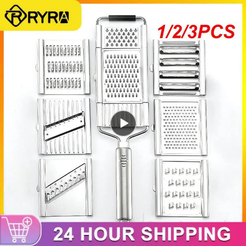 

1/2/3PCS Shredder Cutter Stainless Steel Portable Manual Vegetable Grater Clean Handle Multi Easy Home Kitchen With Purpose