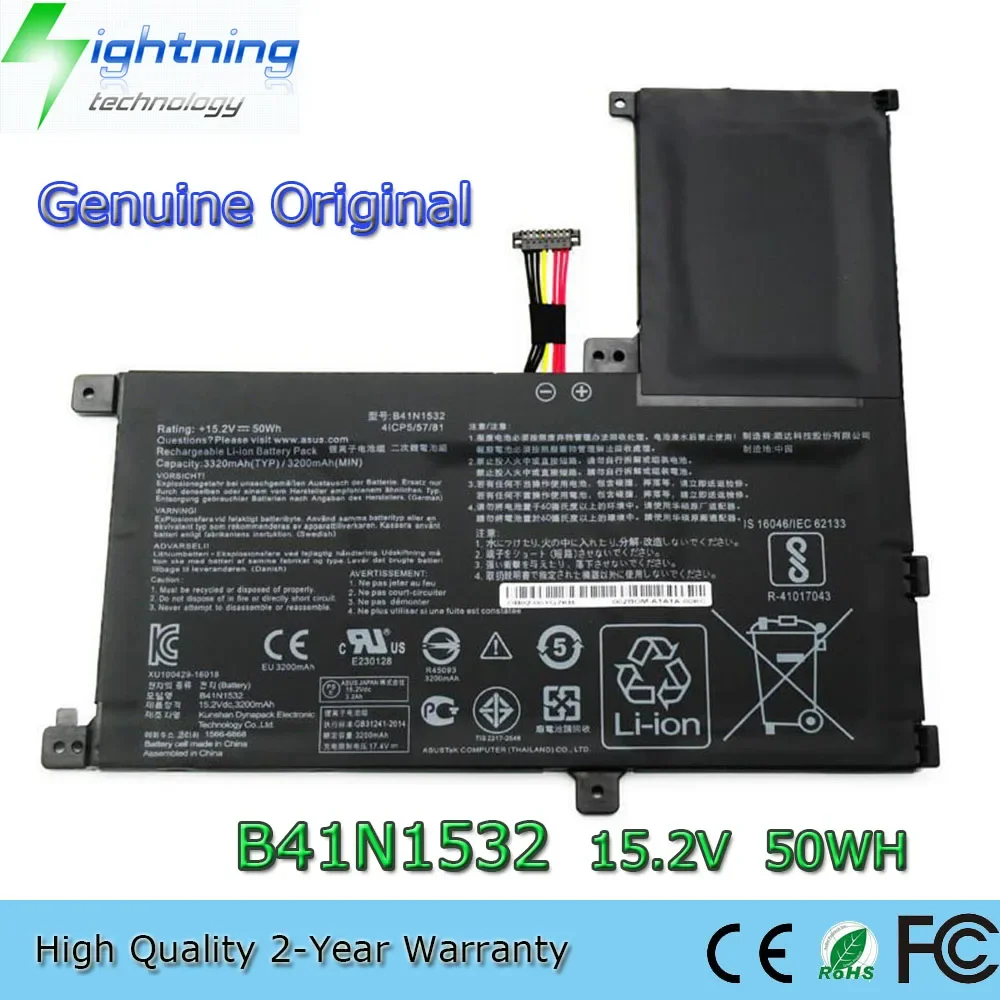 Новый оригинальный аккумулятор для ноутбука B41N1532 15 2 В 50 Втч ASUS Zenbook Flip Q504U Q504UA Q504UAK