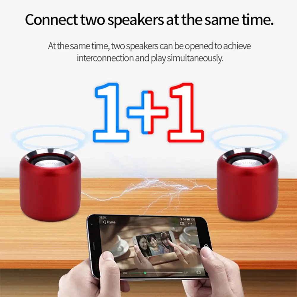 

Портативный многофункциональный металлический Hifi стерео беспроводной Bluetooth динамик музыкальный плеер сабвуфер мини-динамик s