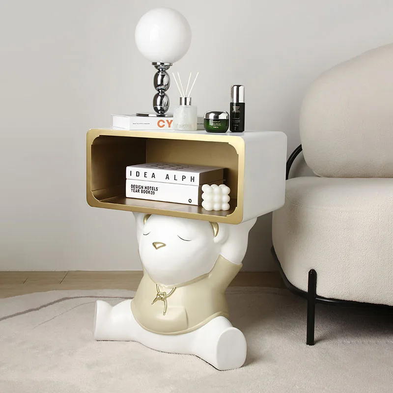 

Modern Home Decor Cartoon Bear Sofa Side Table Decoration Tea Table Living Room Furniture Coffee Table Bedroom Bedside Tables