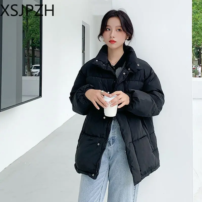 

2023 New Women Down Cotton Coat Winter Jacket Female Loose Student Parkas The Bread Suit Is Short Outwear Keep Warm Overcoat