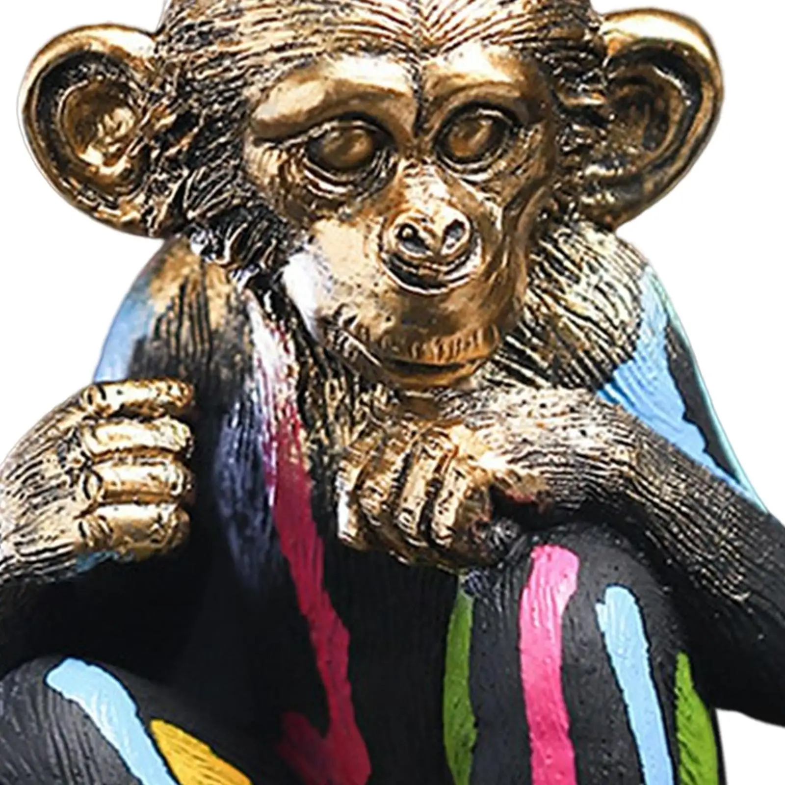 

Monkey Statue Animal Figurine Sculpture for Living Room Car Dashboard Decor StyleA