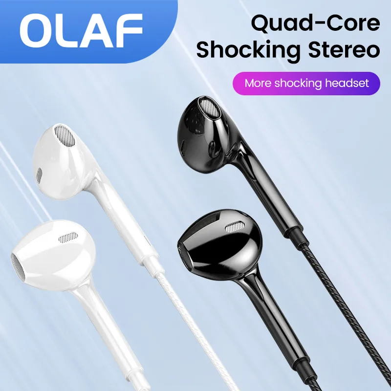 

Olaf 3.5mm Wired Headphones In Ear Headset Wired Earphones With Microphone Earbuds Sports Headset Handsfree For Smartphones