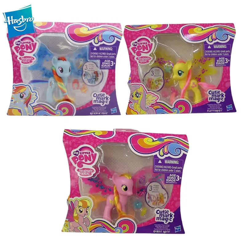 

Hasbro My Little Pony Cutie Mark Magic Rainbow Dash Pinkie Pie Fluttershy Anime Action Figures Collectible Model Kids Toys Gift