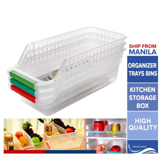 

Refrigerator Storage Box Tray Storage Basket Kitchen Refrigerator Plastic Storage Basket Food Storage Box Fruit and Vegetable