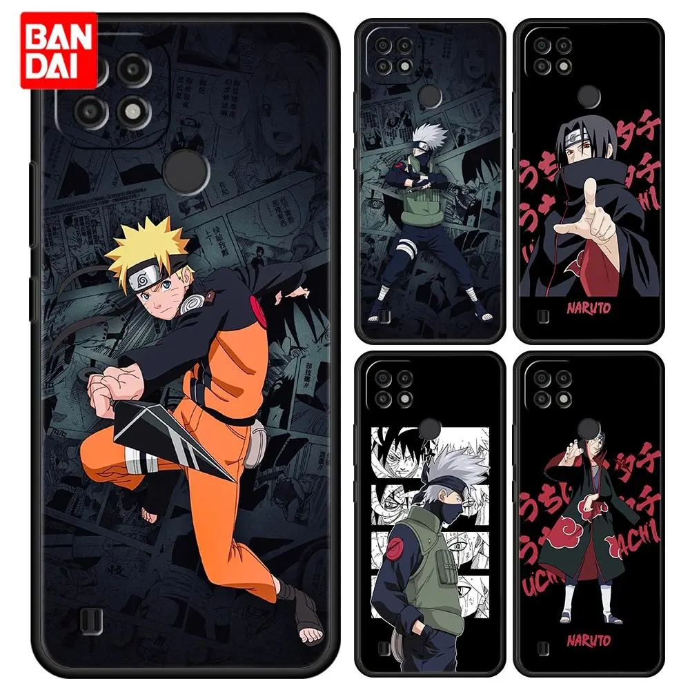 

Naruto Anime Dark Manga Case for Oppo Realme C21 C21Y C11 C15 C12 C20 C1 C2 5 6 7 7i 8i 8 9i X50 GT2 Pro XT GT Black Silicone