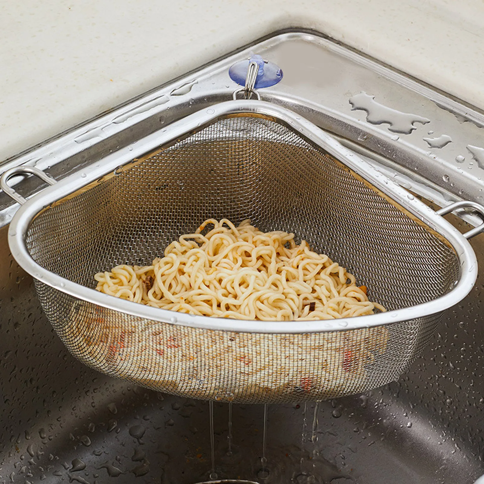 

Kitchen Stainless Steel Drain Basket Bowl Washing Draining Storage Basket Strainers Drainer Vegetable Fruit Cleaning Baskets