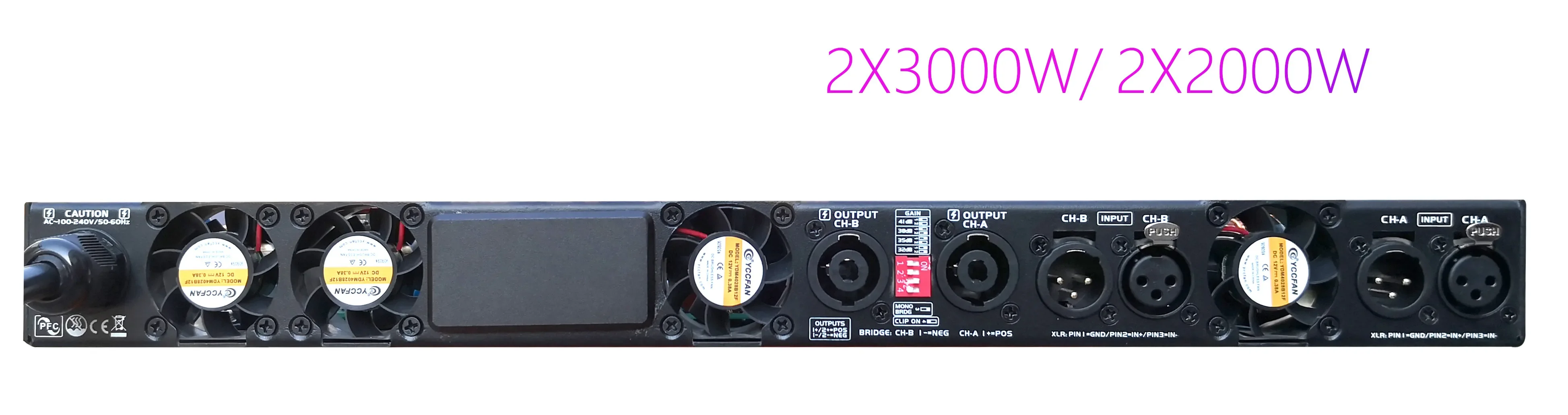 2-канальный X 2000 Вт PA 1U профессиональный модуль усилителя мощности класса D K-20