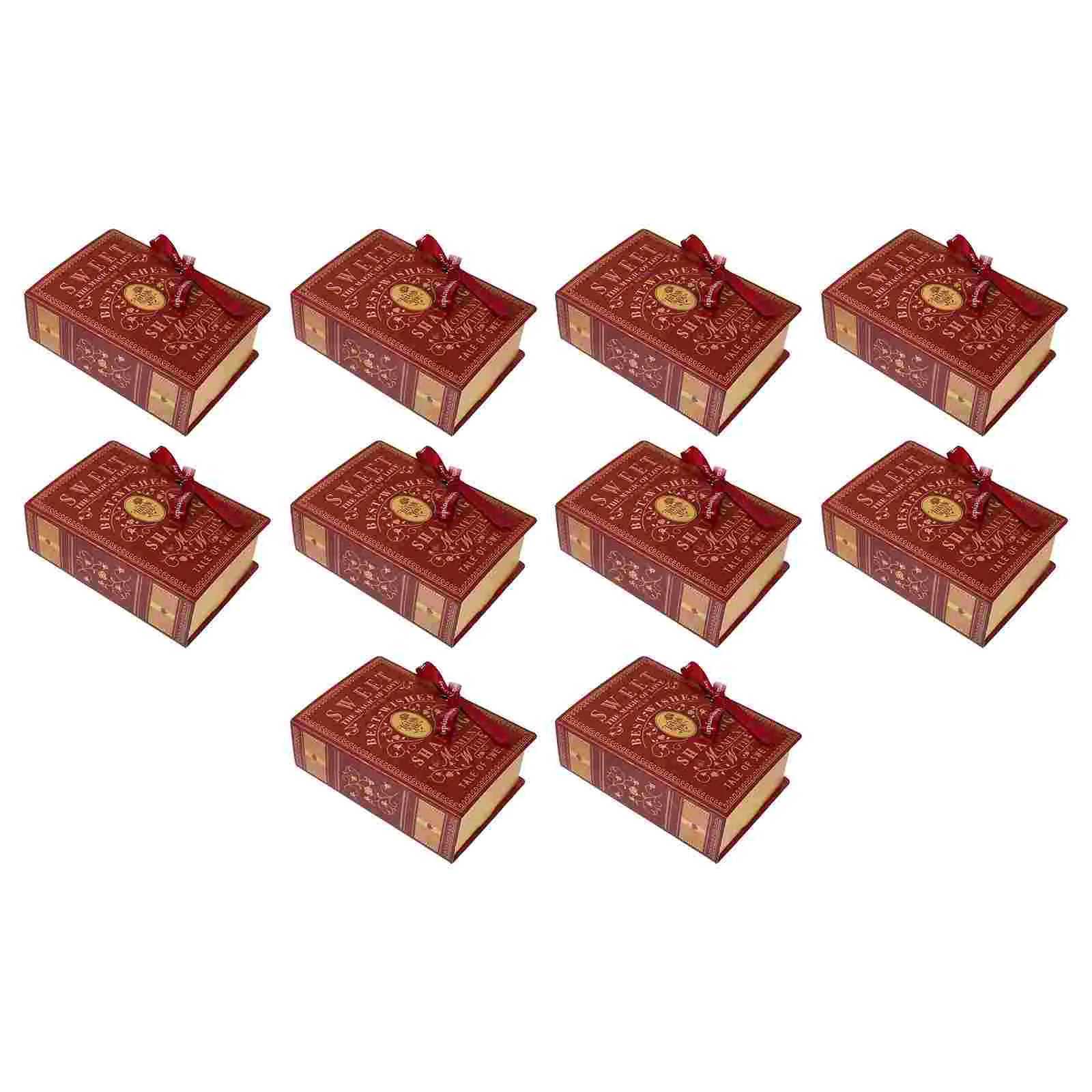 

10 Pcs Wedding Table Decor Buffet Jars Table Topper Keepsake Box Chocolate Candy Gift Box Fake Book Box Companion Book Box