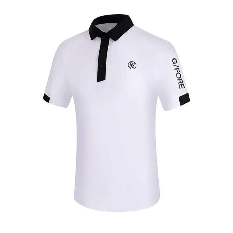 Summer New Golf Shirts Men's Short-sleeved T-shirt Golf Clothing Outdoor Sports Breathable Polo Shirt Loose Sweat Golf Jersey