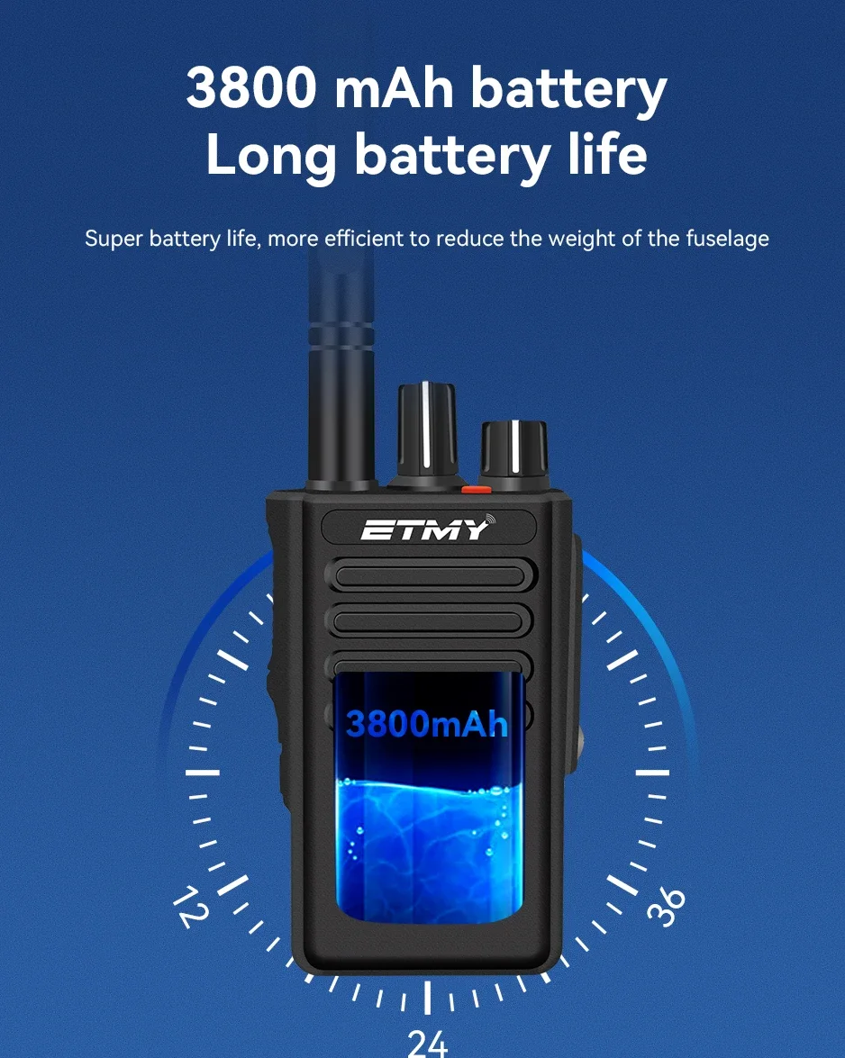 ETMY Китай DMR цифровая двухсторонняя радиостанция UHF VHF ручная ET-D70 безопасность