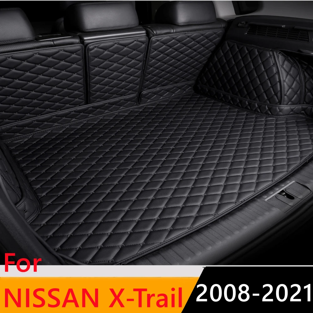 

Sinjayer Waterproof Highly Covered Car Trunk Mat Tail Boot Pad Carpet Cover Cargo Liner Fit For NISSAN X-Trail 5Seats 2008-2021