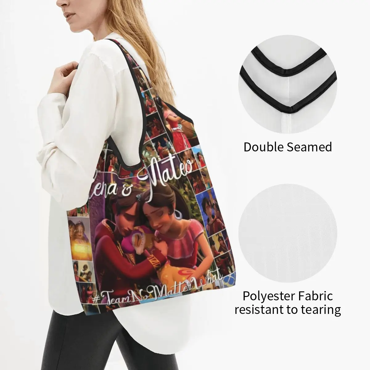 Забавная Сумка-тоут для покупок на заказ с героями Диснея Елена авалор