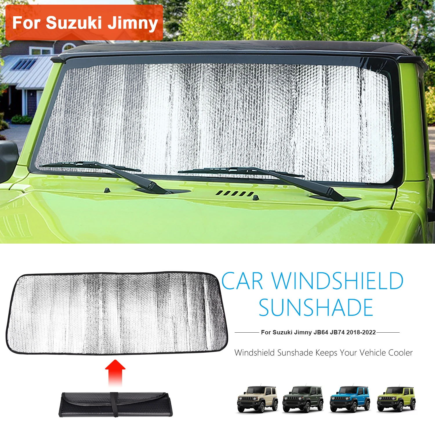 For Suzuki Jimny JB64 JB74 JB64W JB74W 2019+ Car Front Windshield Sunshade Cover Sun Visor Car Interior Accessories