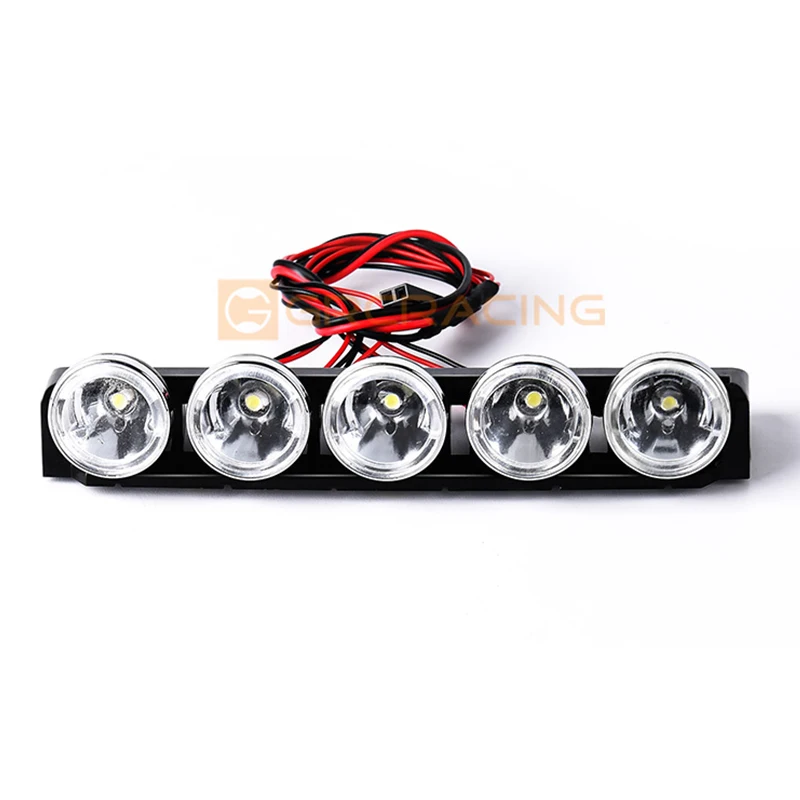 

GRC LED Roof Spotlight Searchlight Upgrade for 1/10 RC Crawler Car Traxxas TRX4 Defender TRX6 AXIAL SCX10 II 90046 Diy Parts