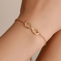 2022 fashion bracelet girls simple 8 character bracelet personality digital versatile alloy bracelet girls party jewelry gift