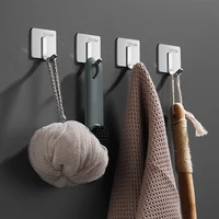 4pcs self adhesive wall hook stainless steel coat towel hanger holder durable key storage hanging hook bathroom home accessories