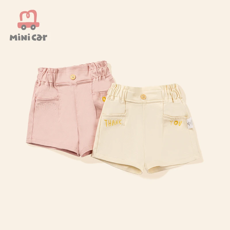 

2022 Mini Car Summer Baby Girl Shorts Pure Cotton Solid Color Breathable Sports Shorts Fashion Newborn 6 Months to 5 Years Old