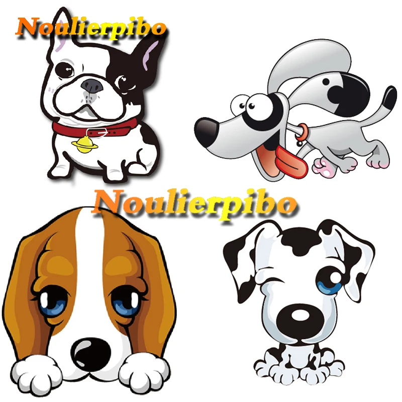 

Cute French Bulldog Sticker Personality Cartoon Dog Decal Decoration Reflective Waterproof Die-cut PVC Vinyl Cartoon Car Sticker