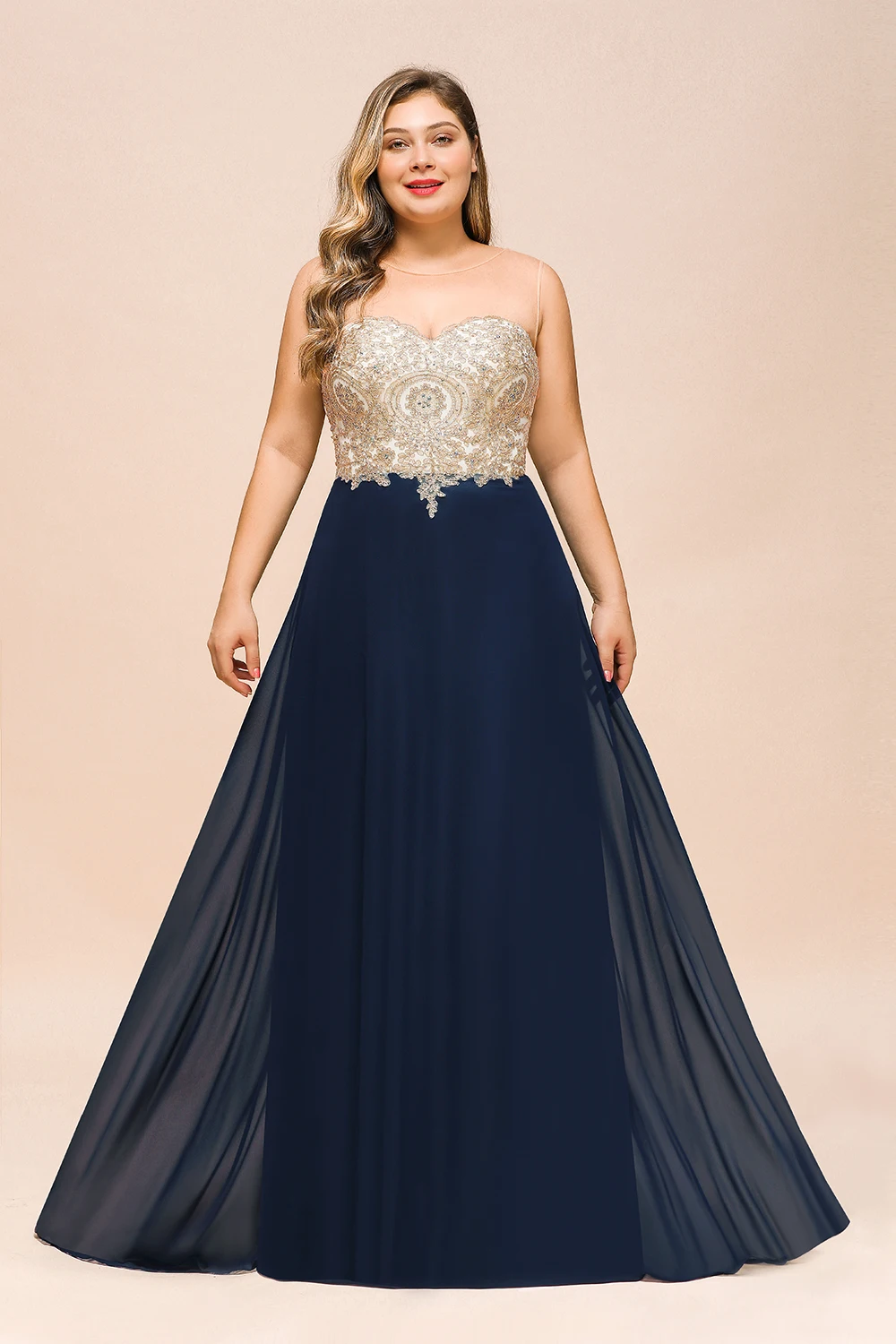 BABYONLINE Gold Appliqué Evening Dresses for Women Beads Sweetheart Backless Zipper Wedding Party Prom Gown A Line Chiffon Skirt 3 BABYONLINE Gold Appliqué Evening Dresses for Women Beads Sweetheart Backless Zipper Wedding Party Prom Gown A Line Chiffon Skirt 3