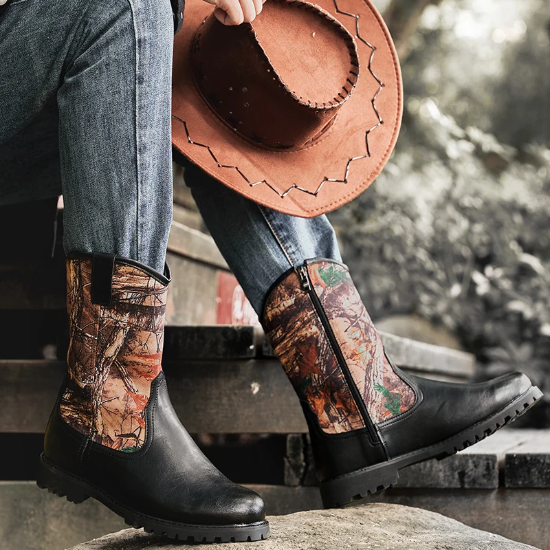 Размер 38-46 модные мужские джинсовые ботинки повседневные деловые удобные Челси