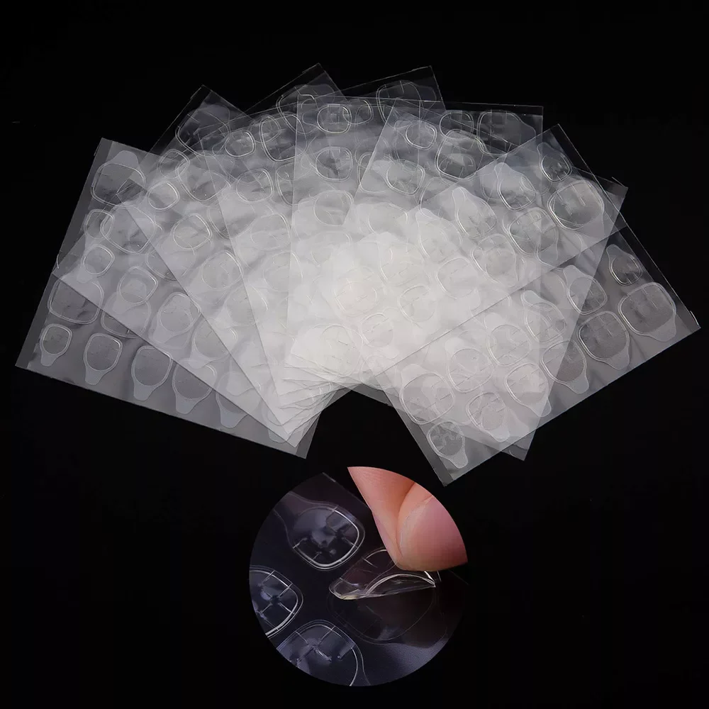 

5sheets/120pcs Double Side Nail Glue Sticker Waterproof Breathable Jelly for False Nail Tips Nail Glue