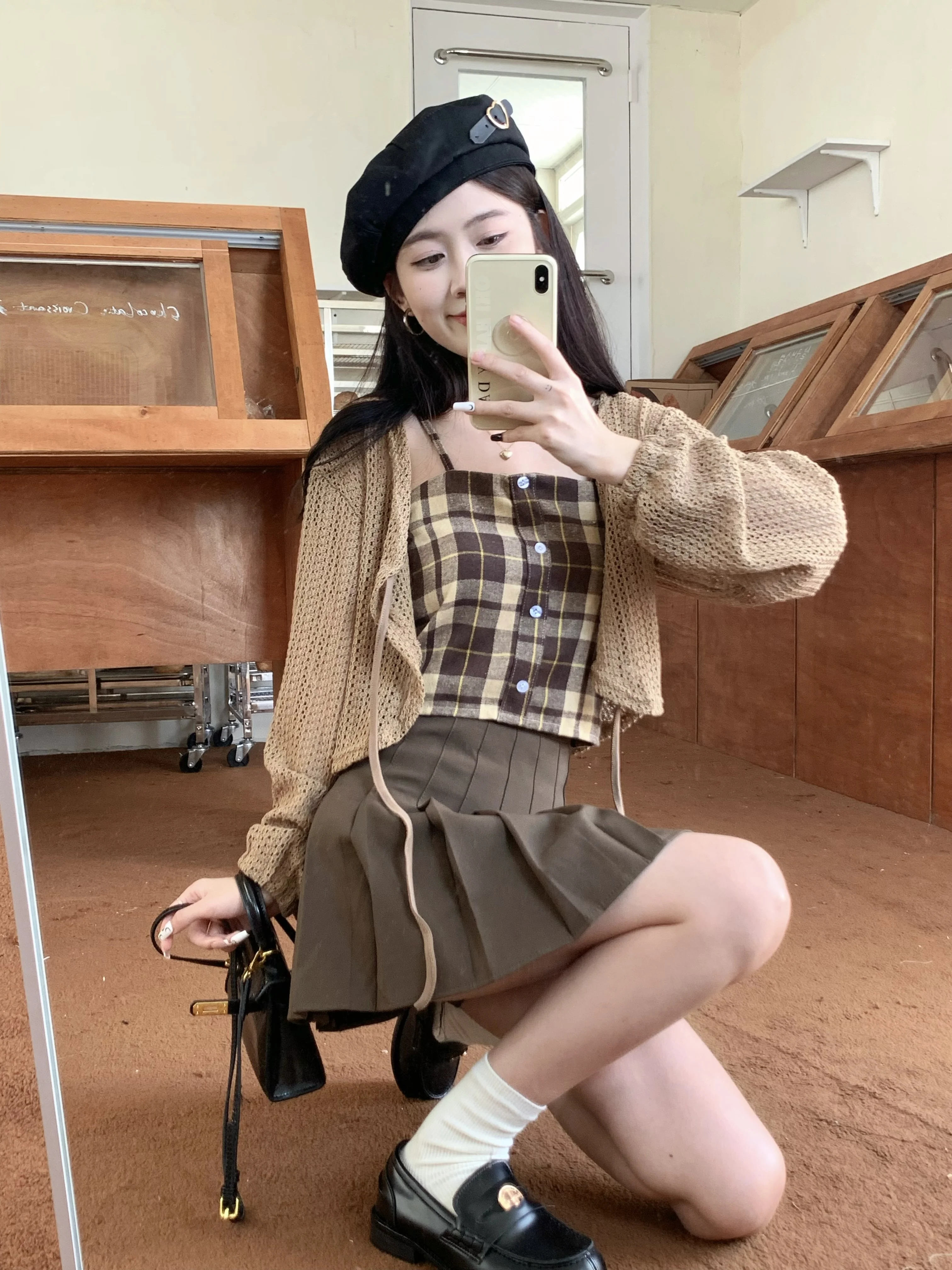 Кардиган женский вязаный на шнуровке шикарный ажурный жакет в Корейском стиле