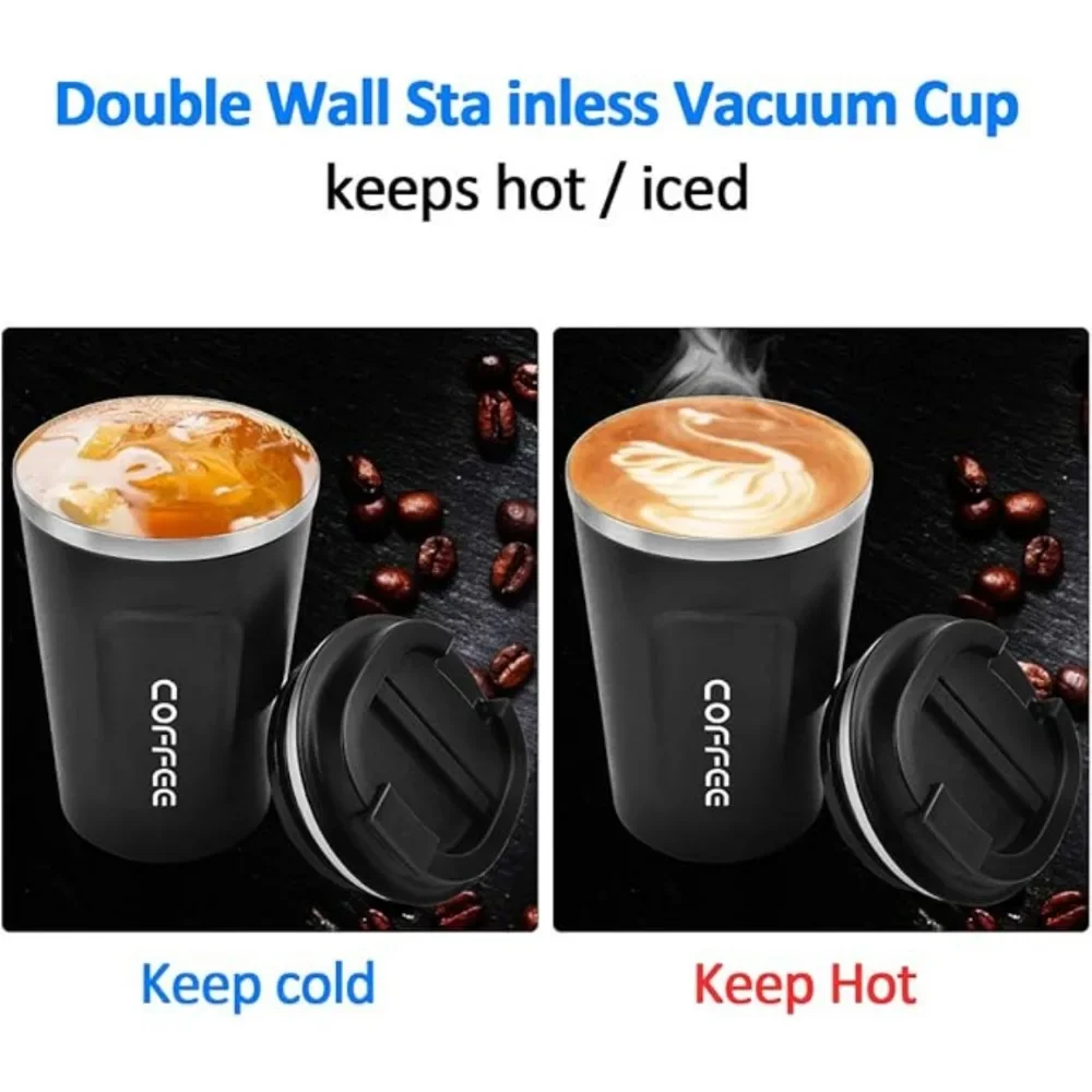 Портативная Изолированная Кофейная Чашка Из Нержавеющей Стали С Крышкой