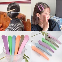 1 2pcs simple hair clip large plastic duckbill clip for women barrettes diy hair styling tool accessories hairdressing 11 5cm