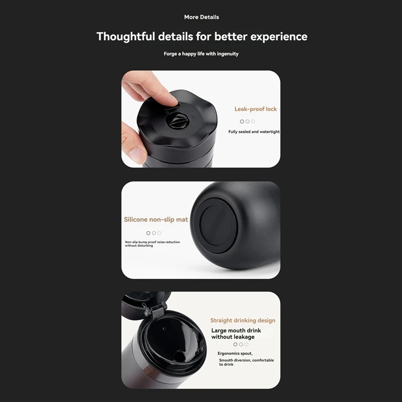 ABHG портативный френч-пресс дорожная кофеварка с двойными стенками из