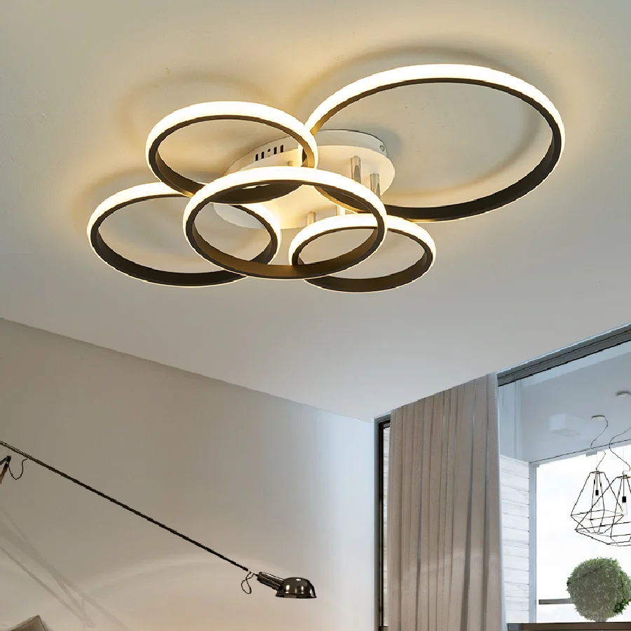 

Modern Led Ceiling Lights Lamp Living Room Bedroom led lights for room Indoor lighting Black/Gold Finished 110-220V Ceiling Lamp