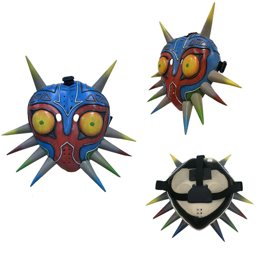 

Zeldar Tear Of The Kingdom Majora Mask Cosplay Latex Masks Helmet Masquerade Halloween Party Disguise Costume Props