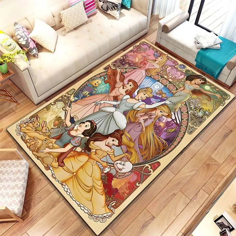 Коврик с мультяшным рисунком черной принцессы 15 Размеров