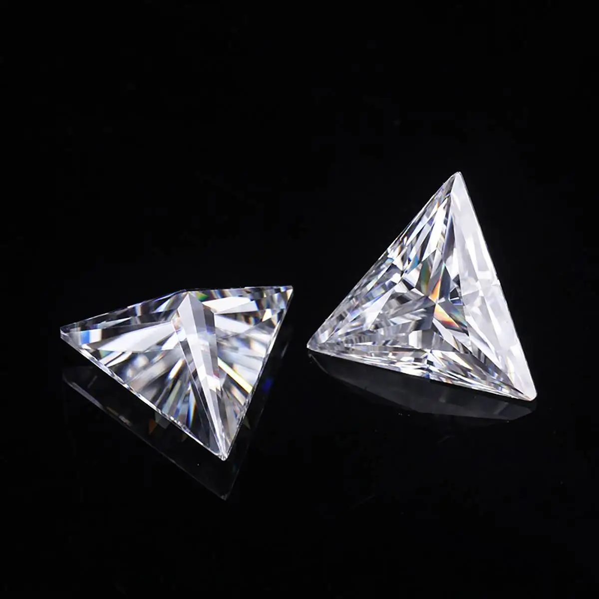 

Moissanite White D Color Excellent Triangle Automatic Cut VVS1 Loose Diamond Pass Tester Gems Stone For Jewelry Making