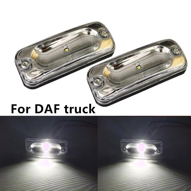 

2 шт. светодиодные белые фонари для грузовика DAF DAF XF95 XF105 XF106 XF530 CF85 солнечные козырьки 1328868 1456470 Для солнцезащитного козырька DAF Emark