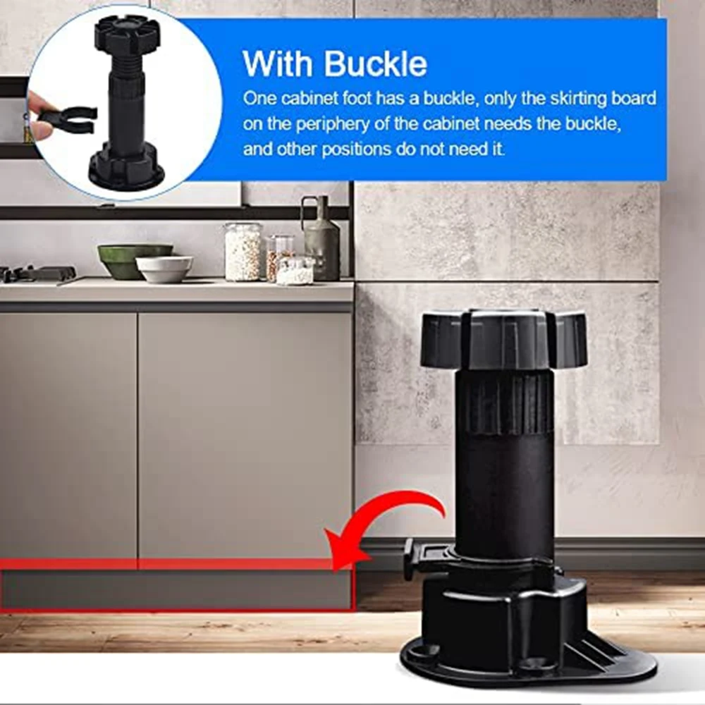 20 шт. регулируемые ножки для мебели шкафа с зажимами доски кухни ванной комнаты