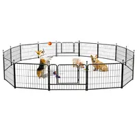 Dog Pen 16 Panels 24-Inch High RV Dog Playpen Outdoor/Indoor, Dog Fence Exercise Pet Pen for Dogs with Metal Protect Design