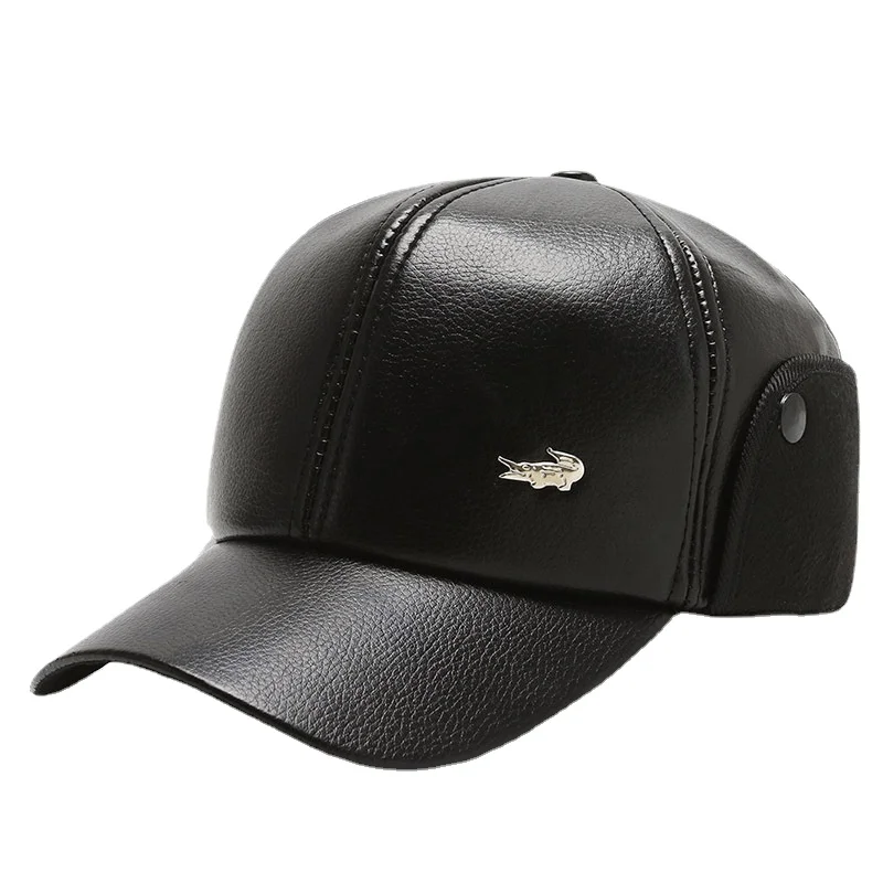 

Middle-aged men's hat 2023 fall/winter new windproof ear protection cap, middle-aged and elderly dome men's hat