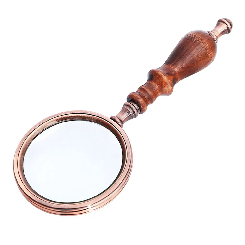 

Portable Classic Book Reading Wooden Magnifying Glass 10x Vintage Magnifier Birthday Holiday Gift