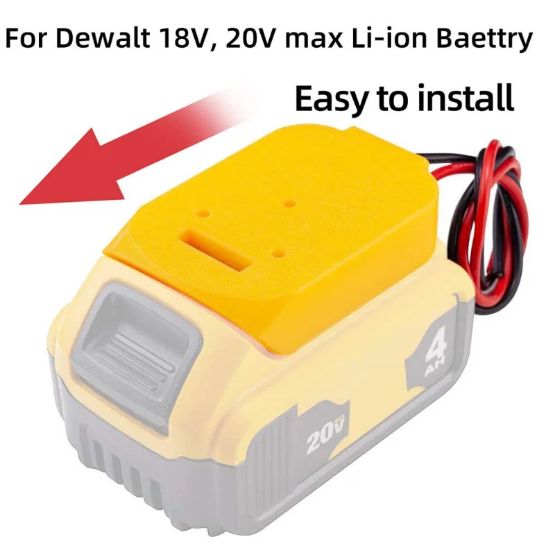 

For Dewalt 18V/20V Max Battery Adapters Dock Power DIY Battery Converter Connector 14AWG Home Power Tools Parts Replacement
