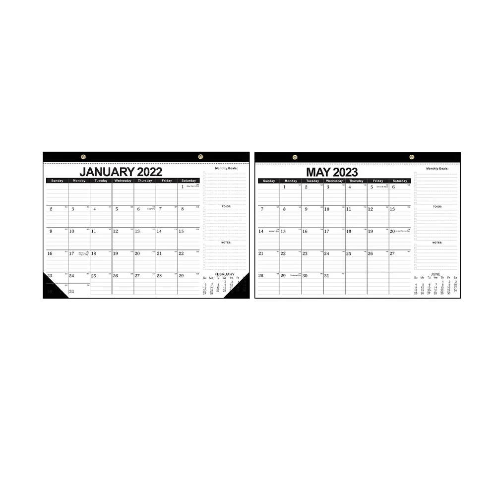 

1pc Practical Delicate Creative Useful English Calendar 18 Months Calendar for Home