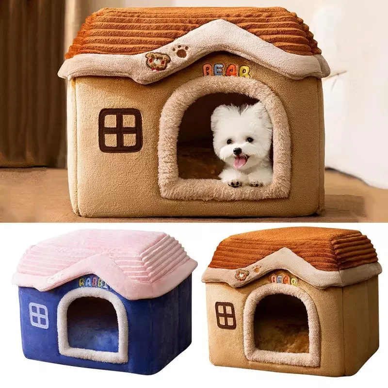 

NEW2023 Cat House Winter Warm Cat Tent Castle Cat Beds Extra Soft & Comfortable Cat Beds For Indoor Small Dogs Cats Puppies