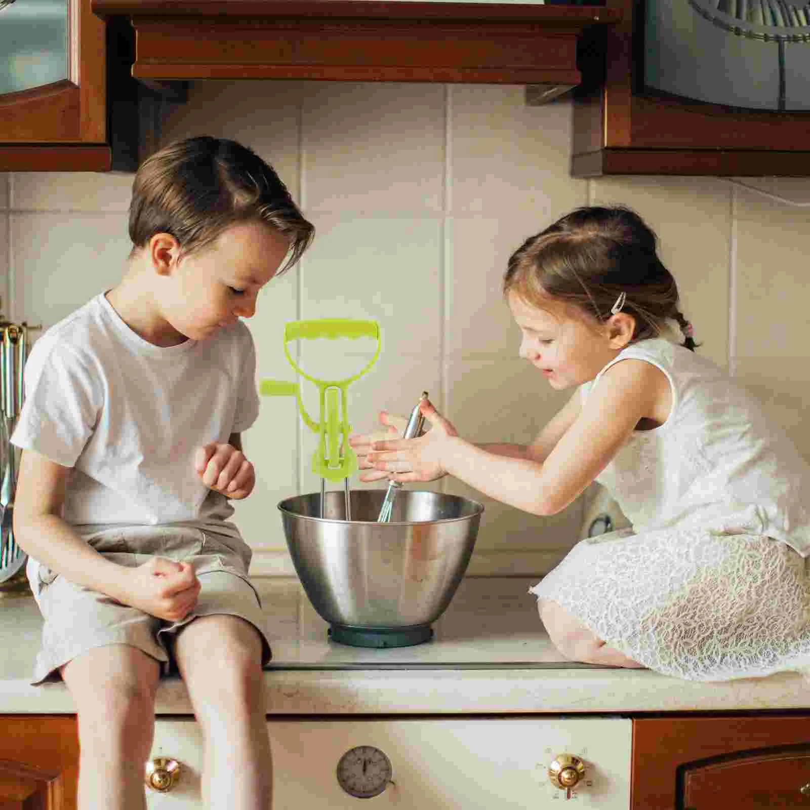 Whisk Egg Mixer Hand Beater Kitchentool Stirrer Steel Stainless Eggbeater Home French Spiral Blender Push Mixing Cookingfrother