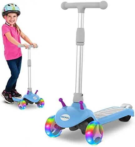 

Wheels Scooter for Kids, Fantastic Flashing LED Wheels, 80W Brushless Motor, 5Mph Safe Speed, Lean-to-Steer, 3 Adjustable Heigh