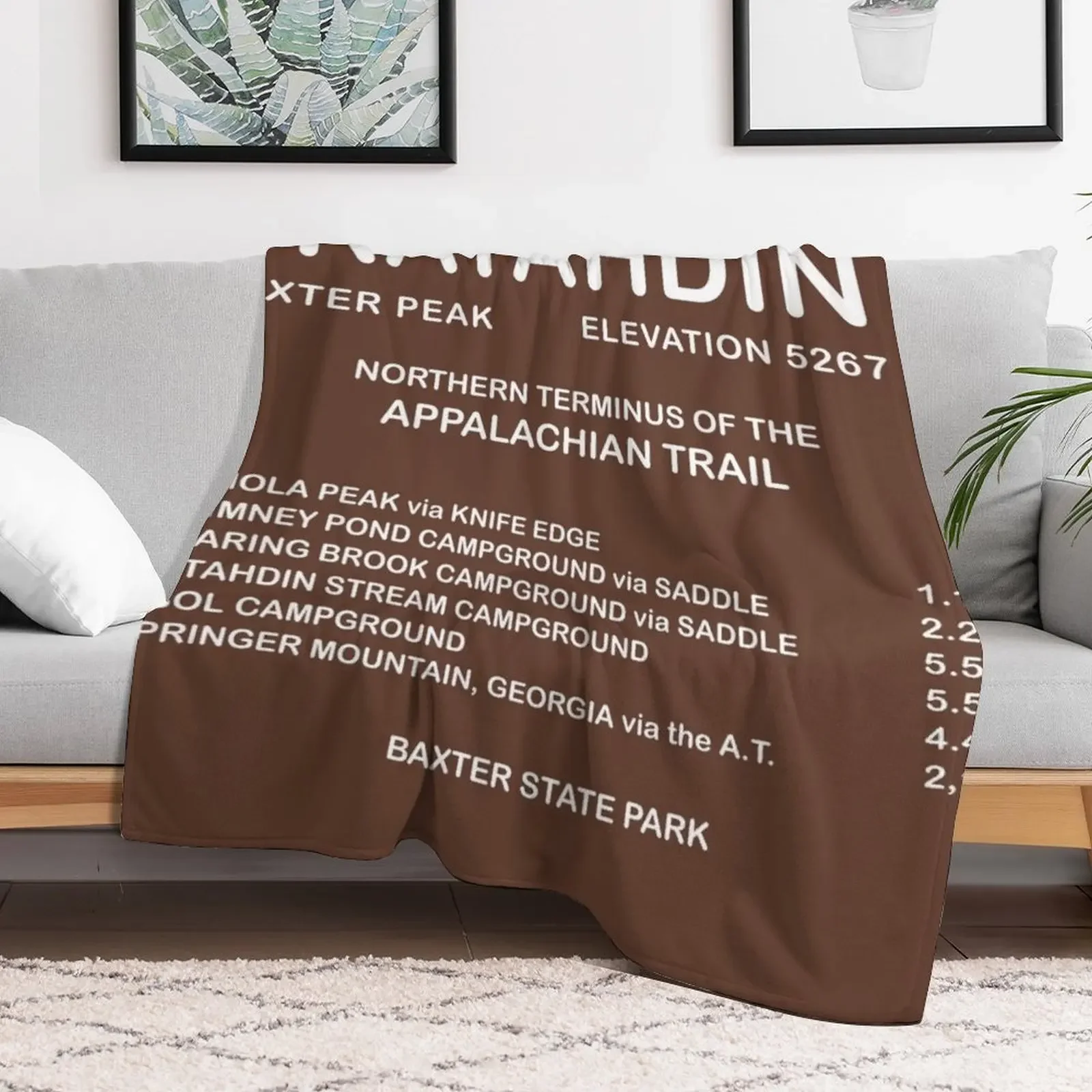 Знак Katahdin Summit-Appalachian Trail декоративное одеяло кровати для дивана роскошные